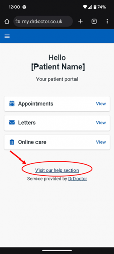 Image of the NHS App on a mobile phone.