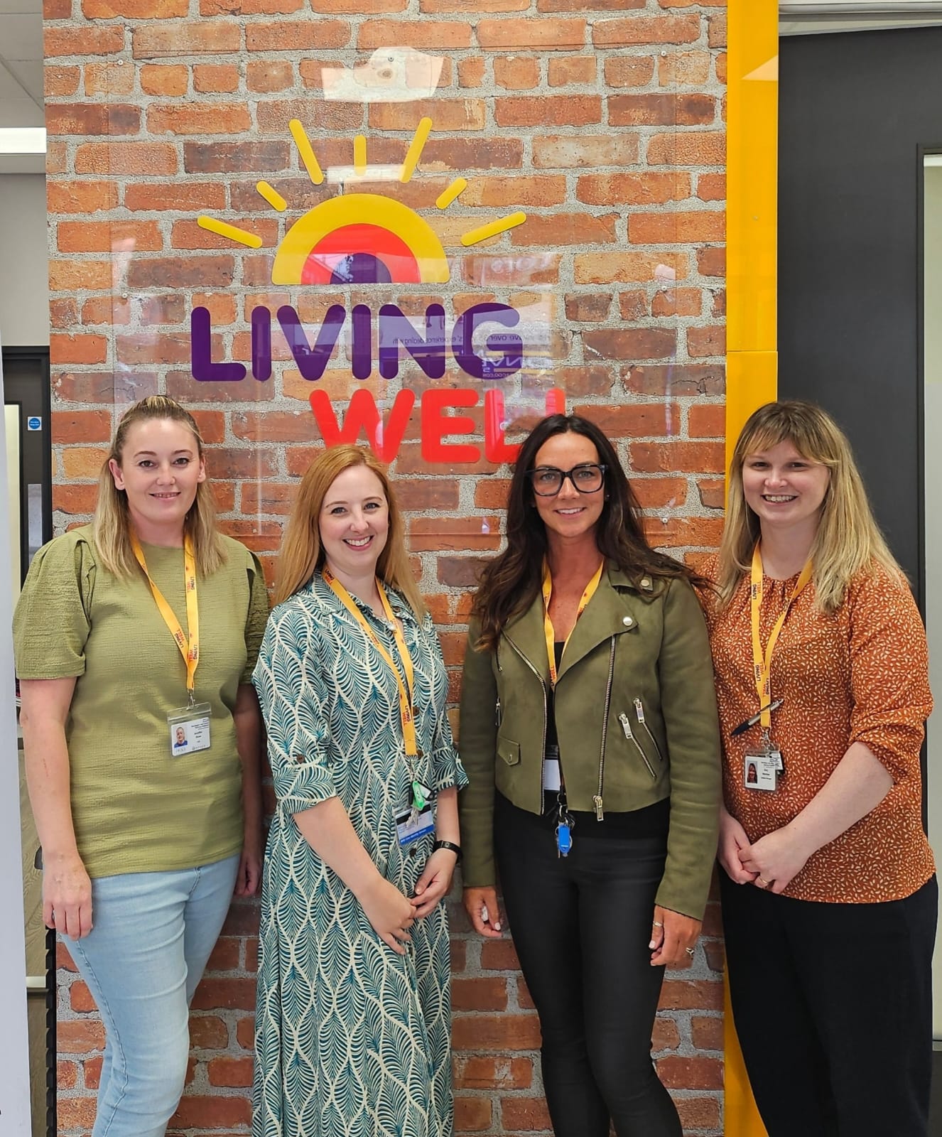 Photo of The Living Well Hub team, from left, Jennifer Shaw, Kelly Adams, Emma Whaley and Amy Moreton