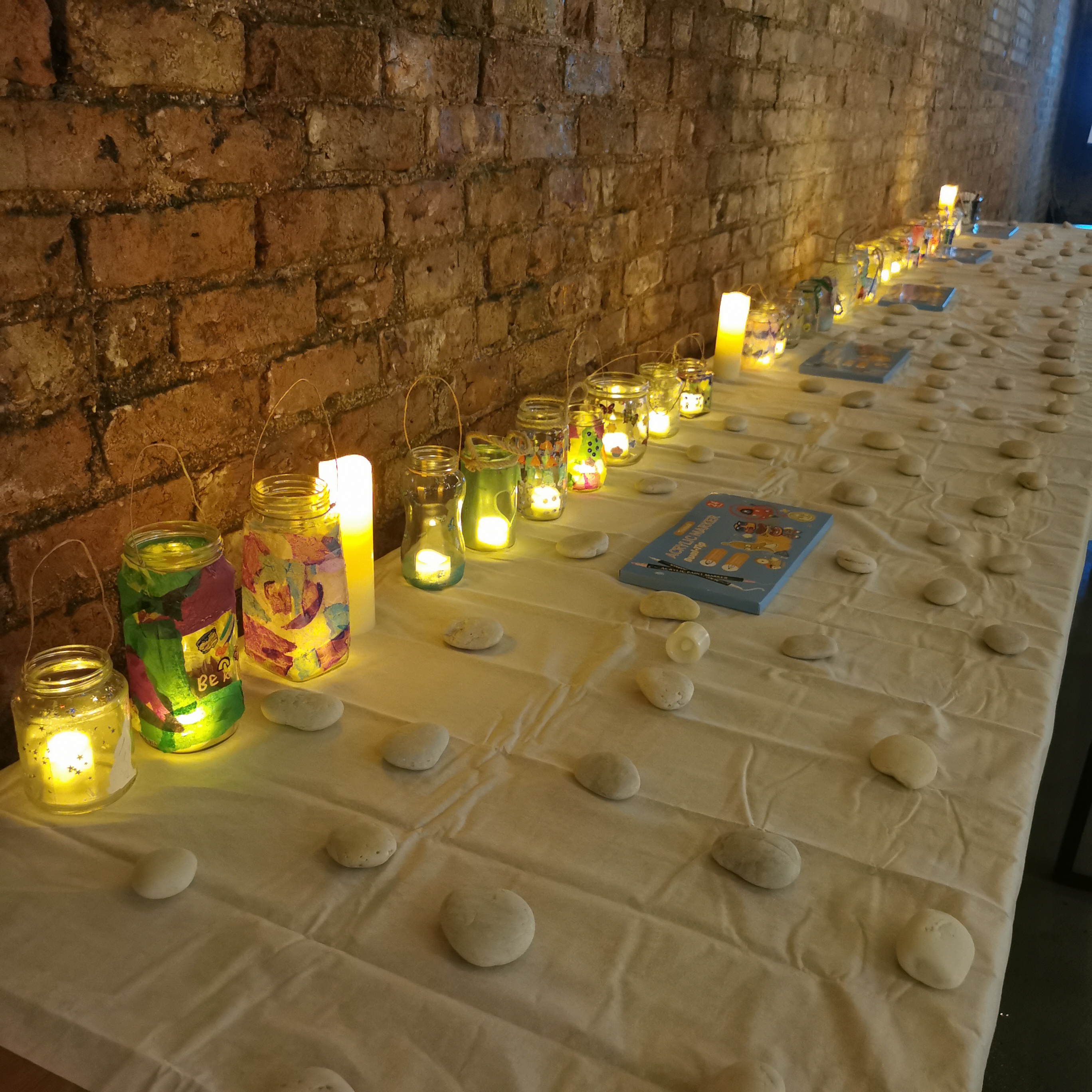 Image of lanterns lit up
