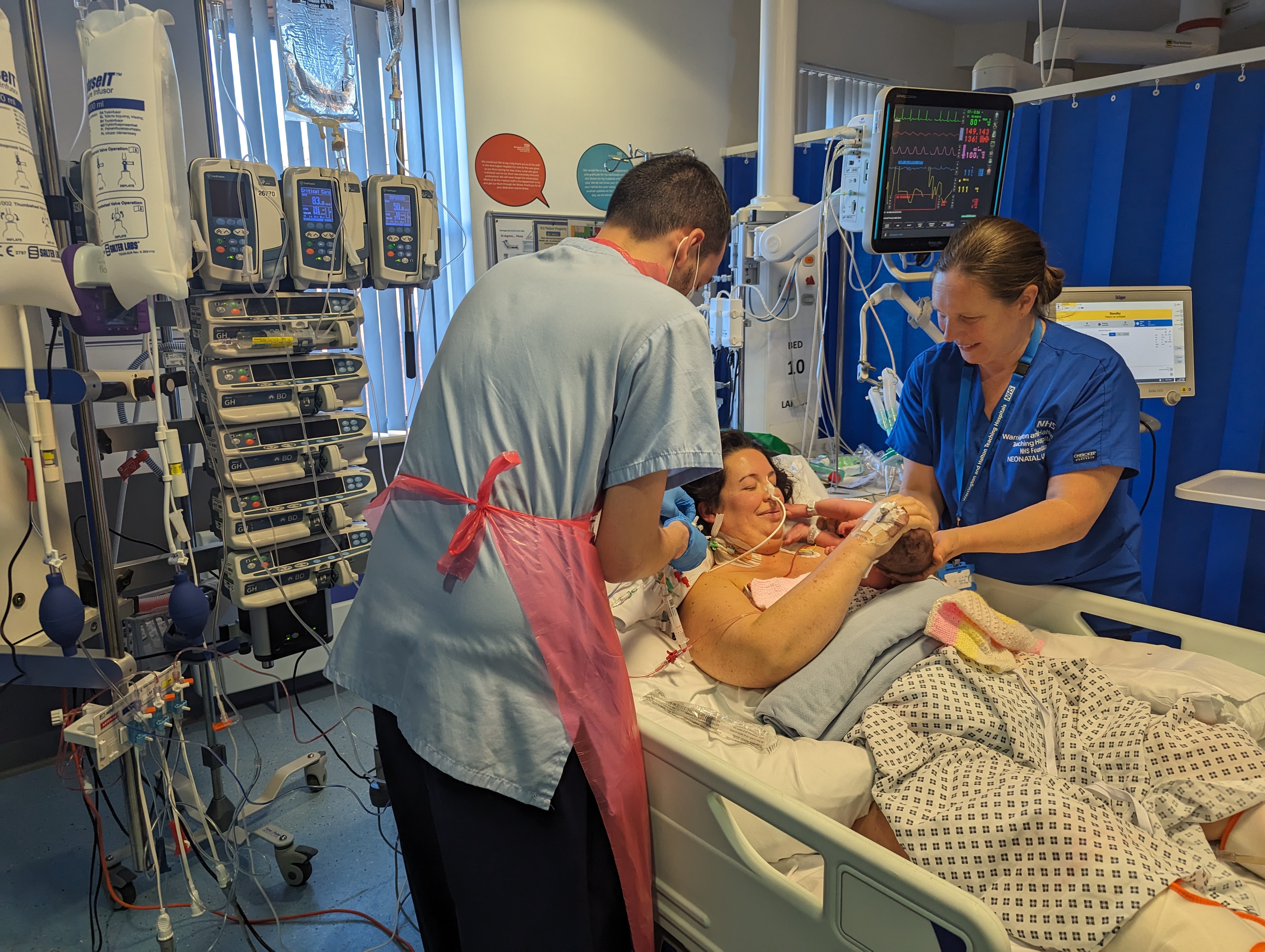 Adele Darlington receiving treatment.